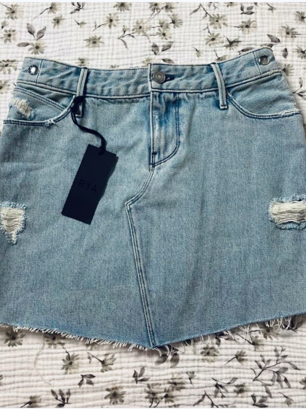 RtA Simone Denim Mini Skirt. Size 4. NWT. - Picture 2 of 7